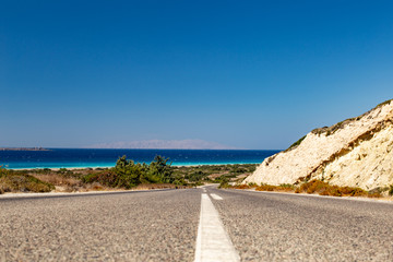 dream road beach and sea rhodos greece