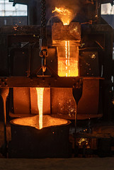 Casting, melting, molding and foundry. The most widely used non reusable mold method is sand casting a process in which specially treated sand is rammed around the pattern and placed in a support.
