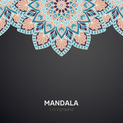 luxury mandala dark design background