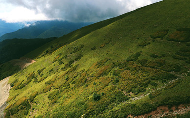 Obraz premium landscape with mountains and clouds