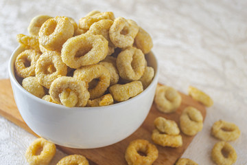 klanting or lanting. Indonesian traditional snack. made from cassava. has a savory taste and crispy texture