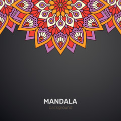 luxury mandala dark design background