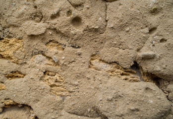 Texture in the form of masonry of cobbles from slag block