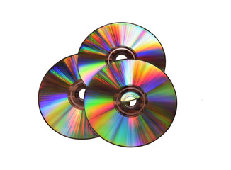 cd or dvd isolated on white background