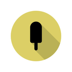 ice cream long shadow icon. Simple glyph, flat vector of web icons for ui and ux, website or mobile application