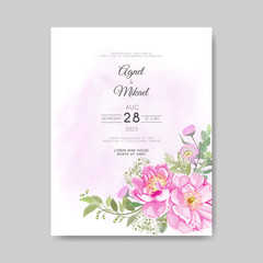 beautiful floral wedding invitation card