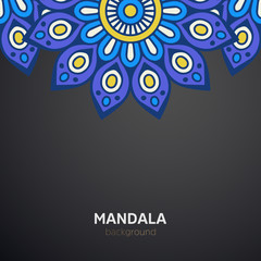 luxury mandala dark design background