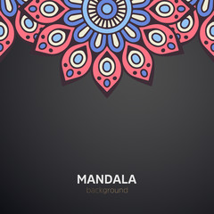 luxury mandala dark design background