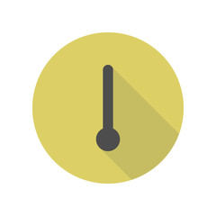 thermometer long shadow icon. Simple glyph, flat vector of web icons for ui and ux, website or mobile application