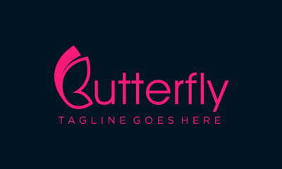 Butterfly for logo design vector editable