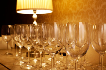 large group of wine glass 