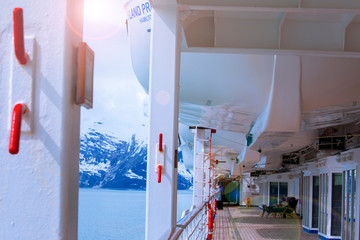 Cruise ship sailing in Glacier Bay National Park, Alaska