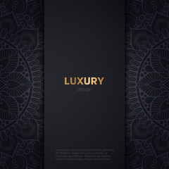 luxury mandala dark design background