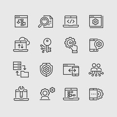 icons set of search engine optimisation