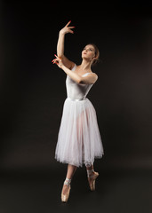 Naklejka premium beautiful woman ballerina dancer model