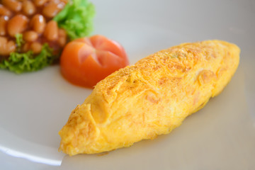 omelette on dish