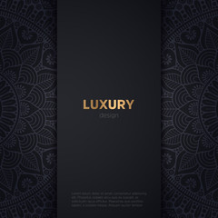 luxury mandala dark design background