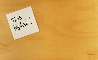 Think positive post it note