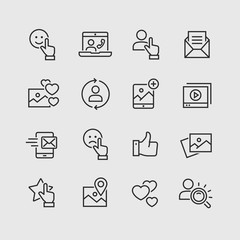 Vector icons of social networks