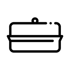 butter dish icon vector. butter dish sign. isolated contour symbol illustration