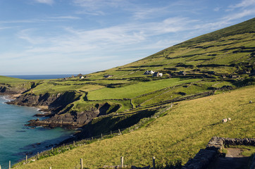 Landscape of west coast in Ireland and Dingle peninsula