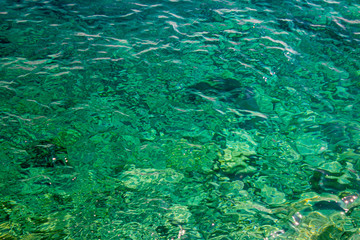 lagoon blue water with reflection