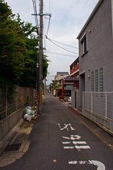 small sidestreet in kyoto resedential area