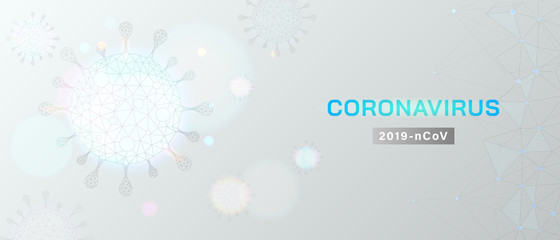 Coronavirus banner template for social media. Covid-19 virus vector illustration. Coronavirus outbreak. Coronavirus danger and public health risk disease and flu outbreak.