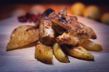 pollo con patate