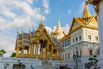 Beautiful Aporn Pimok Hall near Chakri Throne Hall in Grand Palace of Bangkok,Thailand.