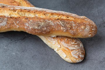 Freshly baked french baguette bread