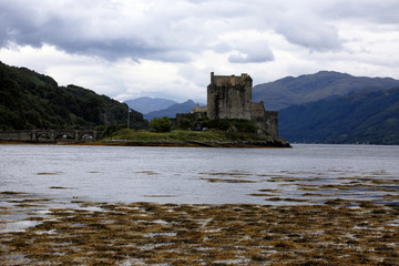 Dornie - (Scotland), UK - August 12, 2018: Eilean Donan Castle, Dornie, Scotland, Highlands, United Kingdom