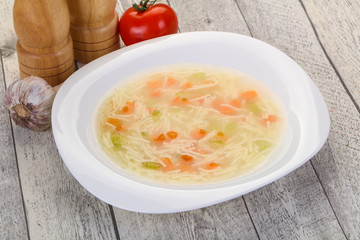Chicken soup with noodles