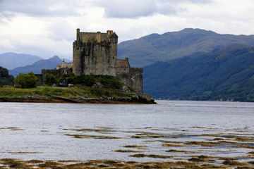 Dornie - (Scotland), UK - August 12, 2018: Eilean Donan Castle, Dornie, Scotland, Highlands, United Kingdom