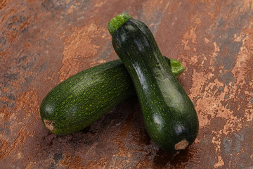 Raw ripe zucchini