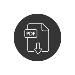 File PDF line icon. Vector illustration in modern flat