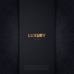 Fototapeta na wymiar luxury mandala dark design background