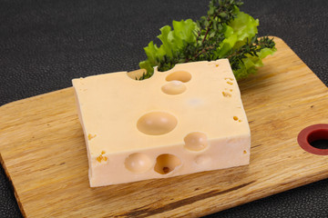 Maasdam cheese brick