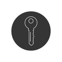 Key line icon symbol on white background editable. Vector
