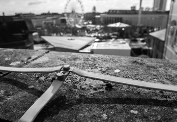 roof top 
lightning rod