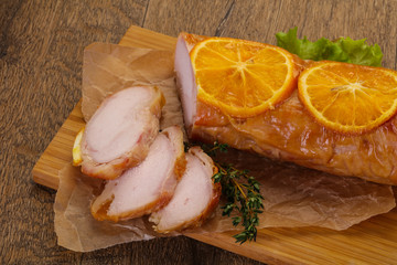 Chicken roll with orange