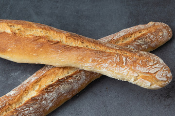 Freshly baked french baguette bread