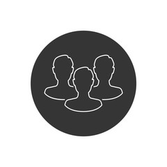 User line icon vector. People symbol. Vector in modern flat