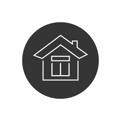 Web home line icon in flat. Vector in modern flat