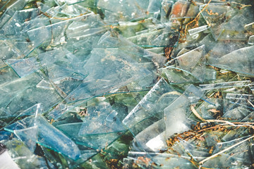Glass pile of garbage