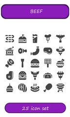 beef icon set