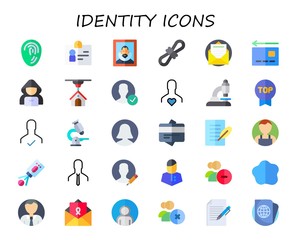 Modern Simple Set of identity Vector flat Icons