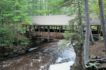 Covered Bridge Over Water