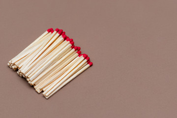 matches on a craft color background