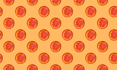 Hand drawn bright watercolor fruit seamless pattern. Food illustration with lemon, banana, avocado, peach